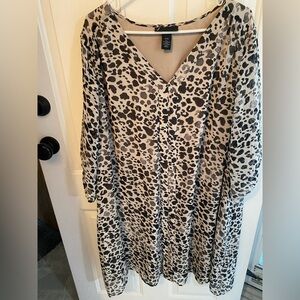 Lane Bryant Animal Print V-Neck Dress